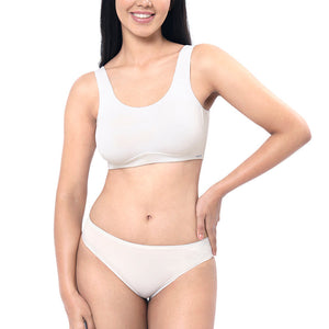 All Day Lounge Solid Non Padded Non-Wired Bra - White
