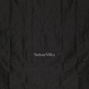 Black with Yellow Box Pattern Sambalpuri Pure Ikat Silk Saree