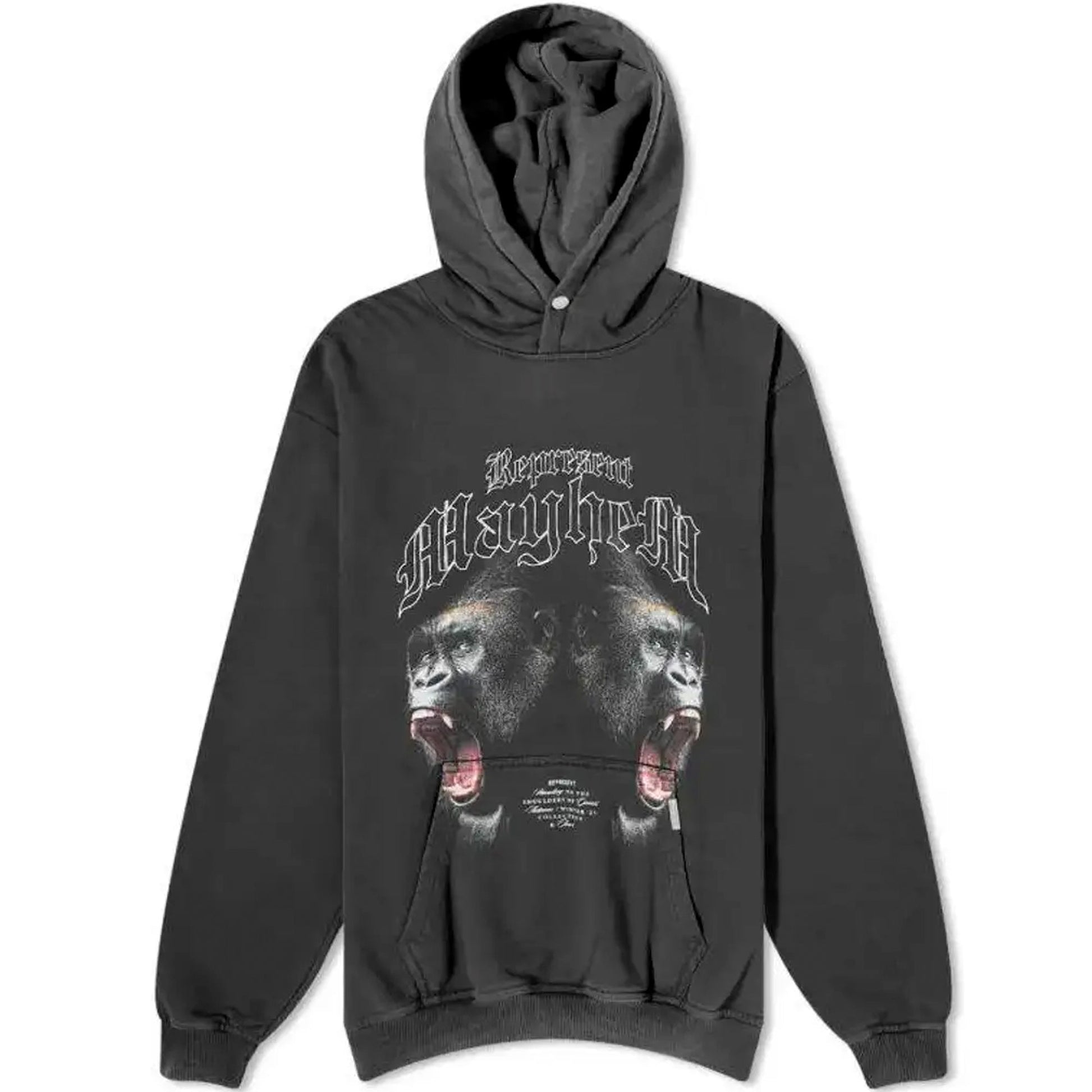 Represent | MAYHEM HOODIE  { VINTAGE BLACK