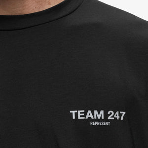 REPRESENT | TEAM 247 OVERSIZED T-SHIRT { BLACK
