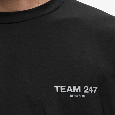 REPRESENT | TEAM 247 OVERSIZED T-SHIRT { BLACK