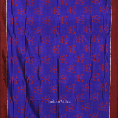 Blue Butterfly Design with Tribal Anchal Contemporary Designer Saree