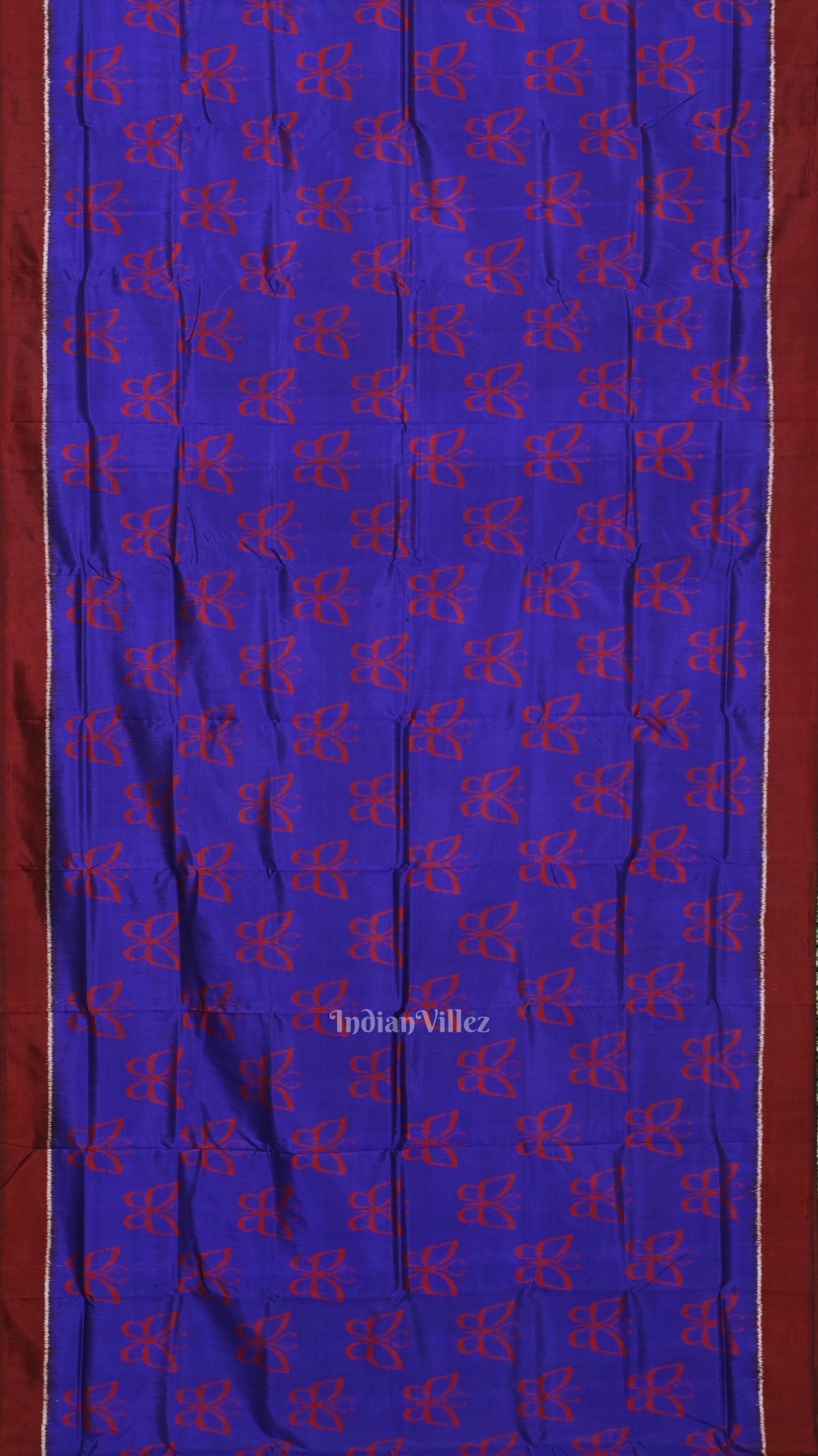 Blue Butterfly Design with Tribal Anchal Contemporary Designer Saree