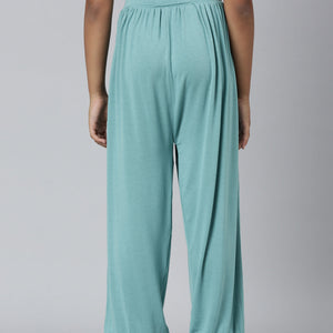 Girls Solid Dark Mint Harem Pants