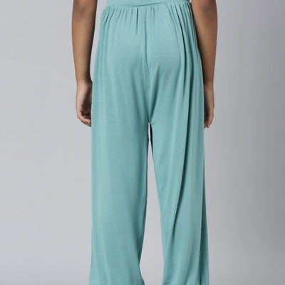 Girls Solid Dark Mint Harem Pants