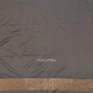 Light Blue Peach Dual Tone Meenakari Pure Mashru Satin Silk Banarasi Saree