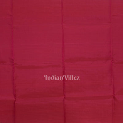 Grey With Rani Pink Pure Kanjivaram Soft Silk Saree