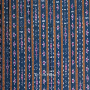 Blue Red Pasapali Sambalpuri Cotton Dress set with Dupatta