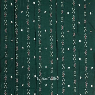 Green Pink Flower Buti Odisha Ikat  Sambalpuri Dress Set & Dupatta