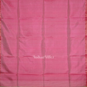 Green Pink Pure Bishnupuri Silk Saree with Budha Tissue Anchal