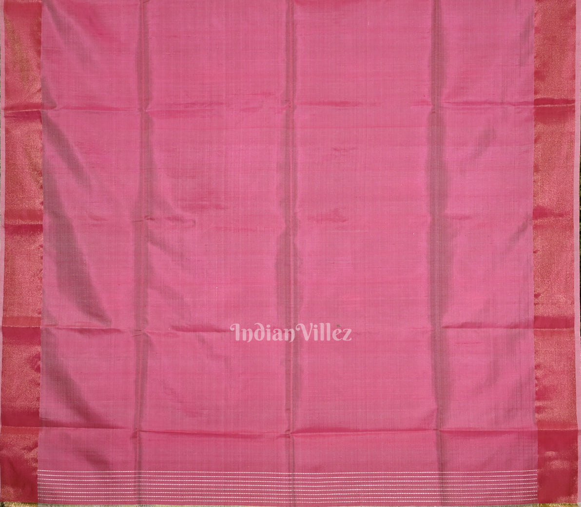 Green Pink Pure Bishnupuri Silk Saree with Budha Tissue Anchal