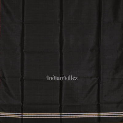 Cream Black Pure Bishnupuri Silk Saree