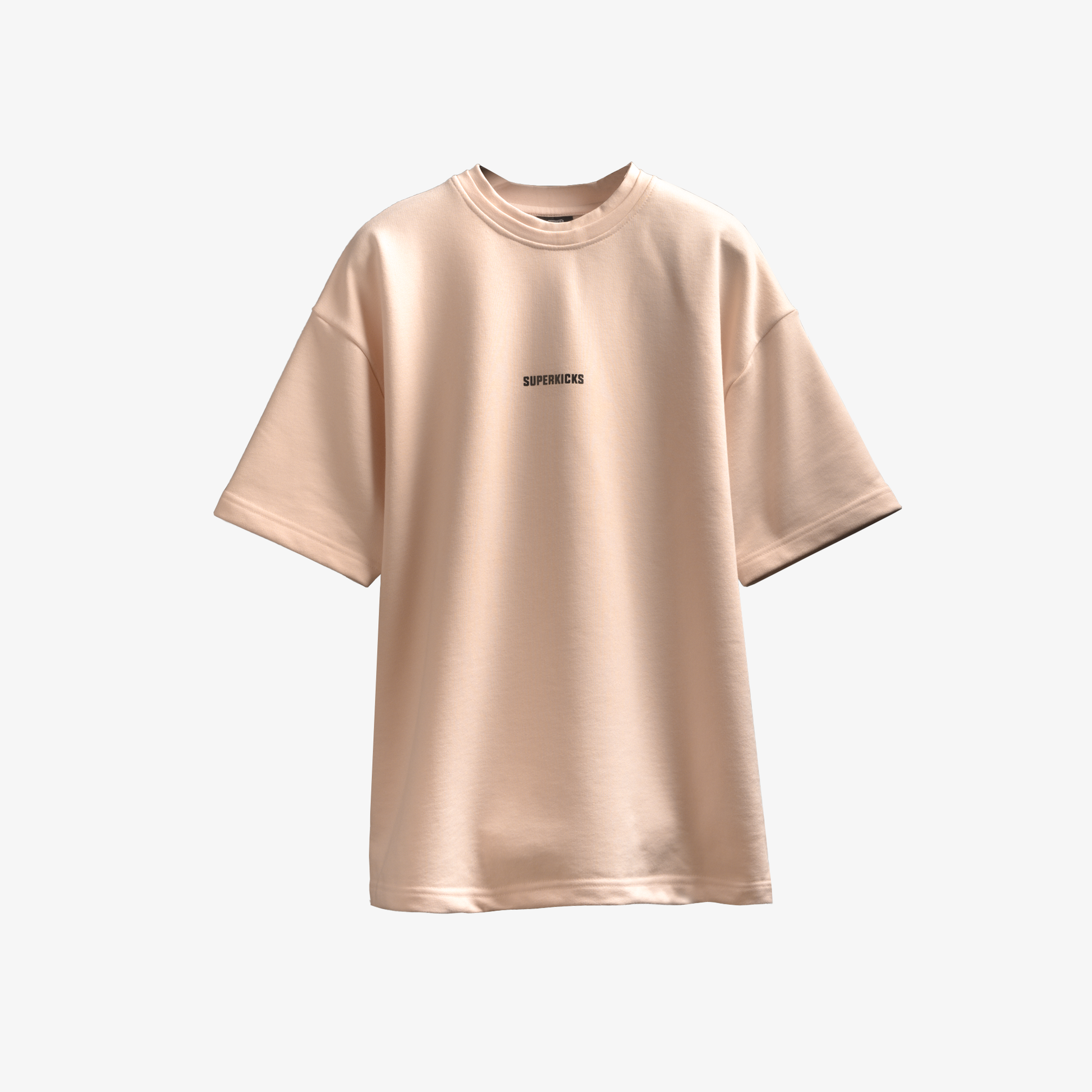 Superkicks | FRENCH TERRY T-SHIRT  { PEACH