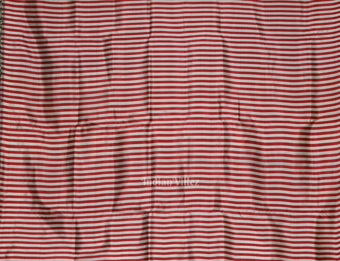 Grey Red Nabakothi Contemporary Designer Silk Saree