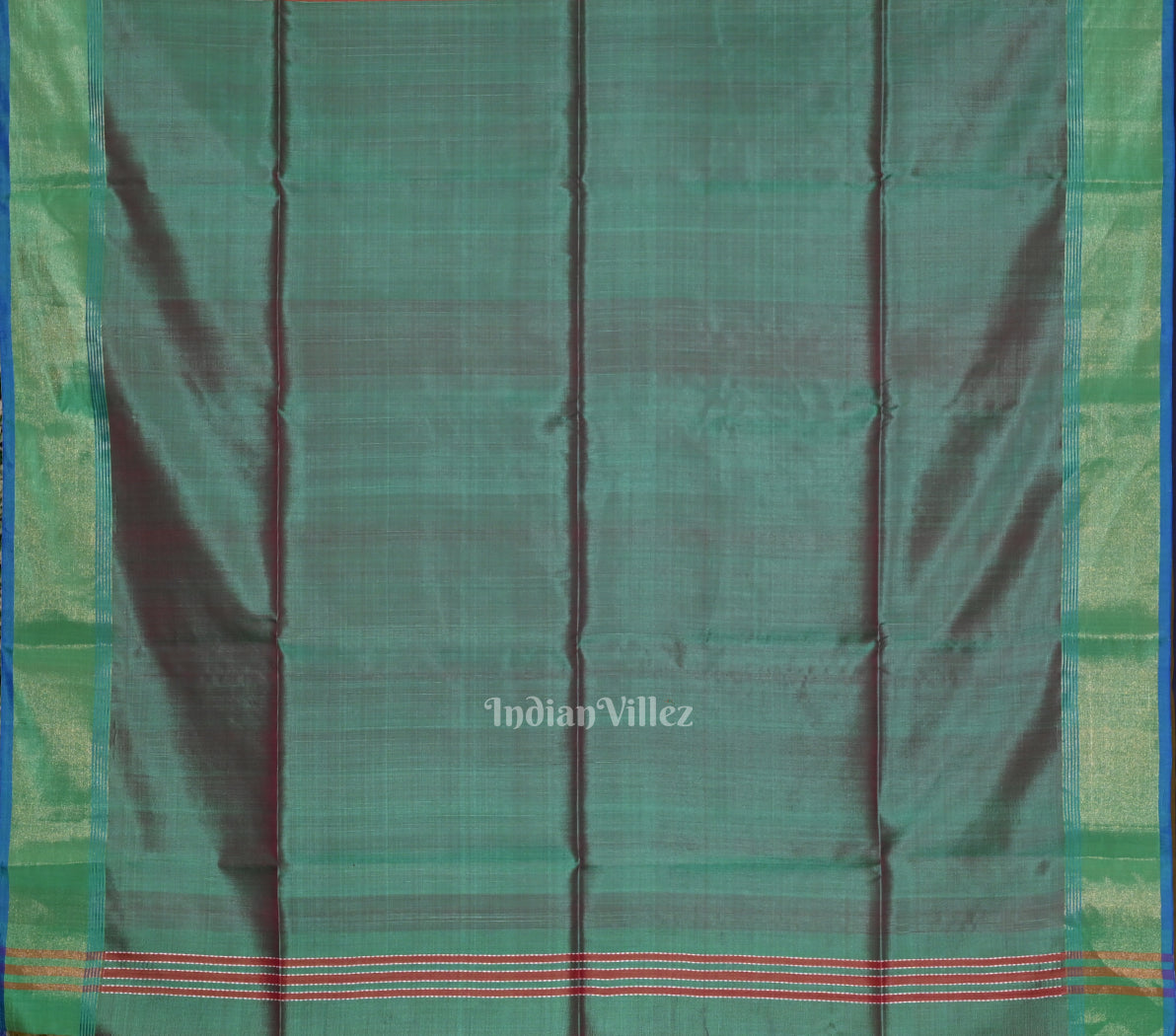 Multi Colour Dual Tone Pure Bishnupuri Silk Saree