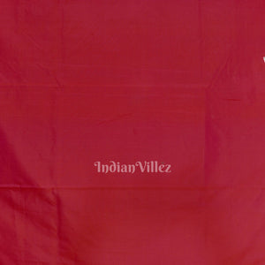 Purple Red Rasaleela Theme Hand-Painted Pattachitra Saree