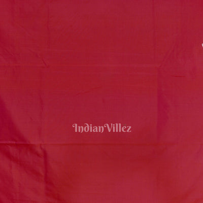 Purple Red Rasaleela Theme Hand-Painted Pattachitra Saree