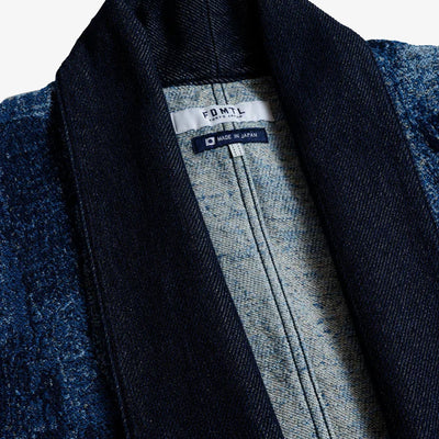 FDMTL | JACQUARD BORO HAORI RINSE { INDIGO