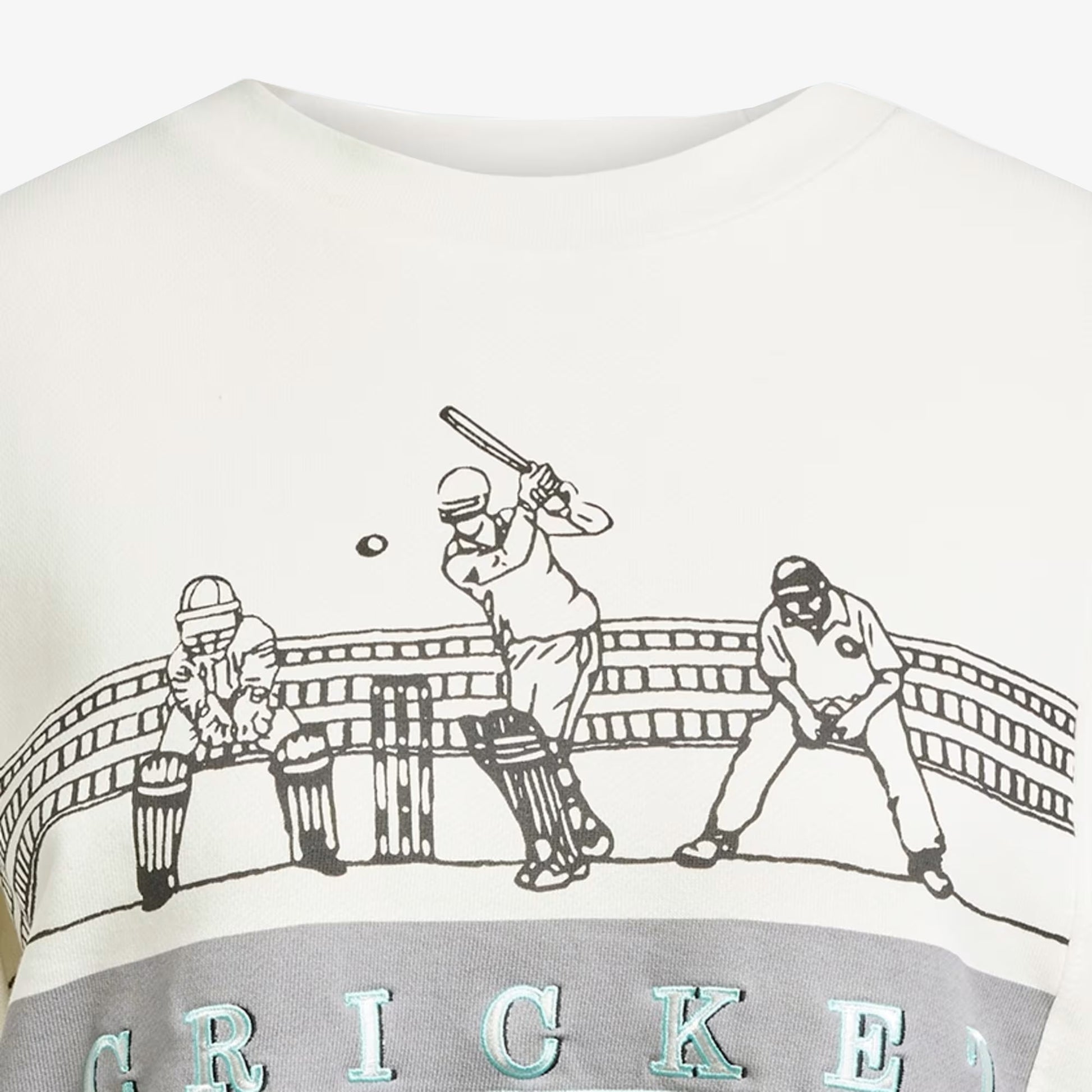 Adidas Originals | RETRO SPORTS CRICKET-INSPIRED CREW SWEATSHIRT { OFF WHITE