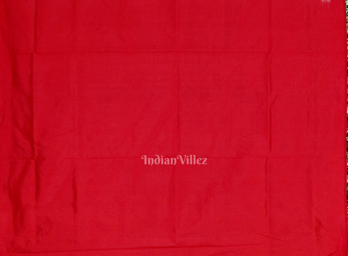 Grey Nature With Wildlife Design Pochampally Ikat Silk Saree