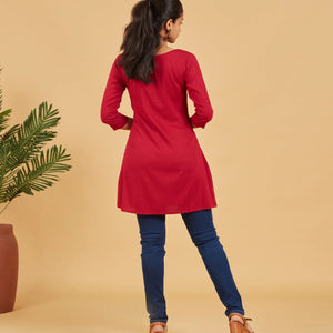 Magenta Solid Short Top