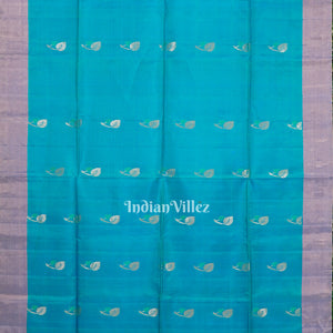 Sky Coffee Handwoven Bishnupuri Silk Saree