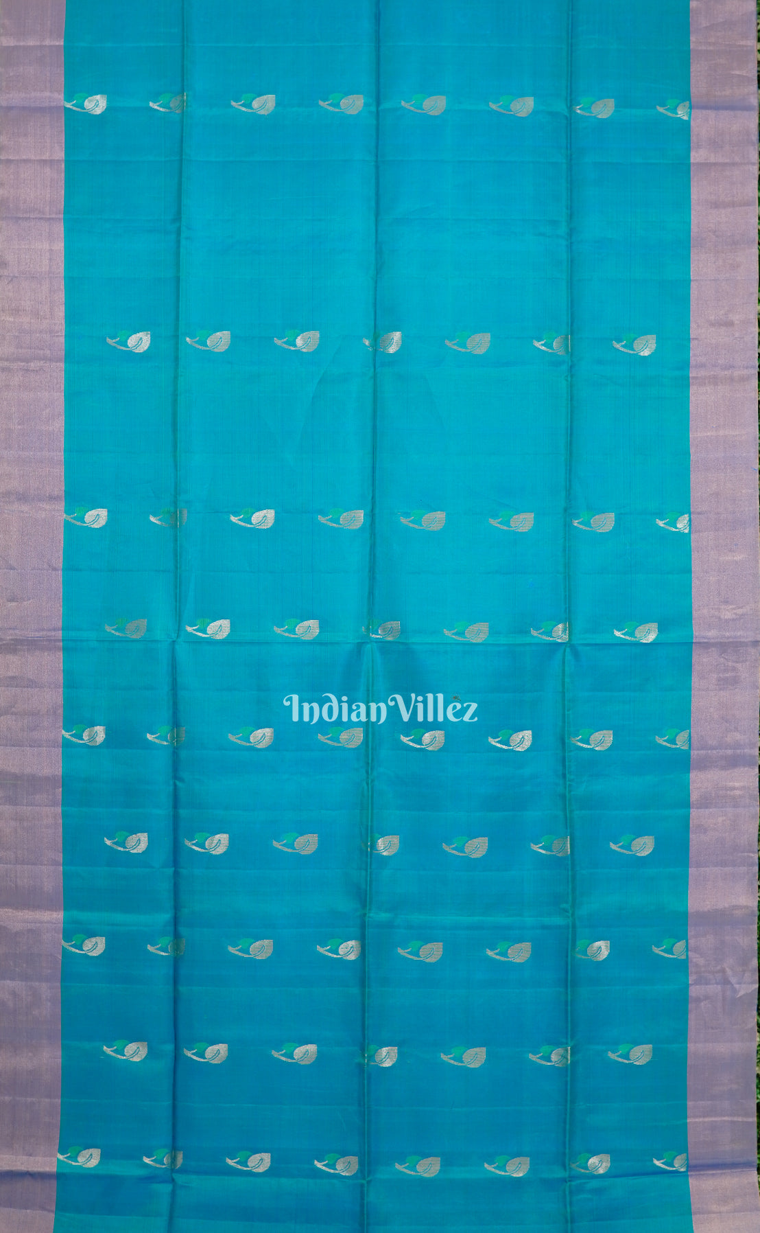 Sky Coffee Handwoven Bishnupuri Silk Saree