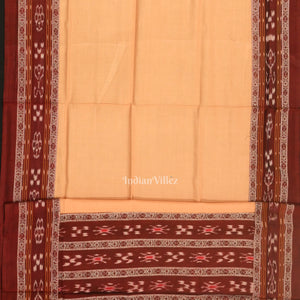 Maroon Cream Flower Buti Odisha Ikat  Sambalpuri Dress Set & Dupatta