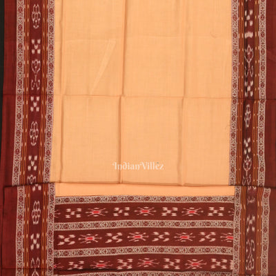 Maroon Cream Flower Buti Odisha Ikat  Sambalpuri Dress Set & Dupatta