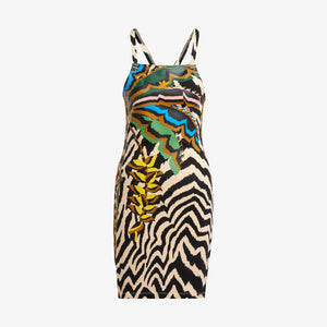 ADIDAS ORIGINALS | X FARM RIO 3-STRIPES MINI DRESS { CRYSTAL SAND