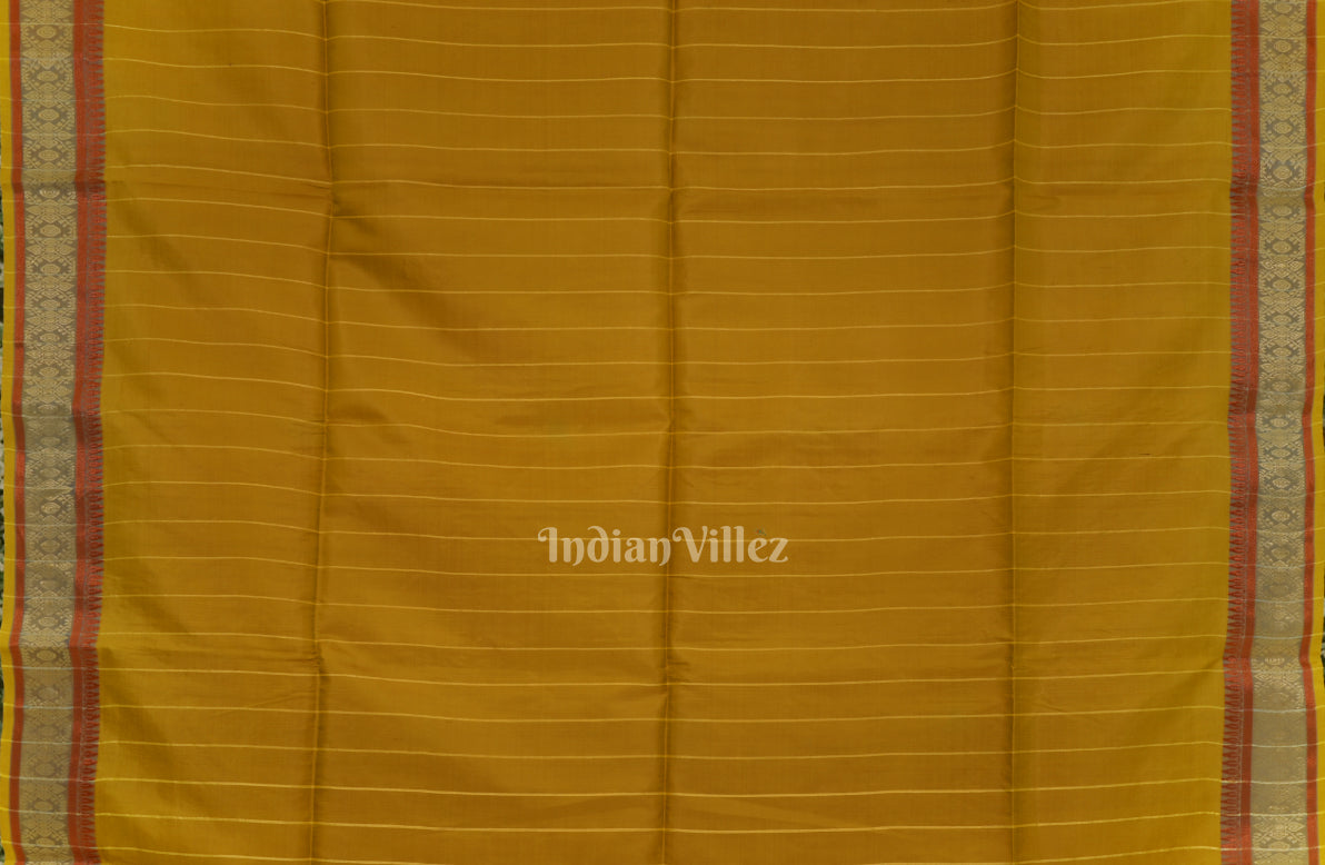 Rani Pink With Golden Yellow Pure Bishnupuri Silk Saree