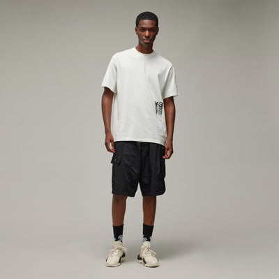 Y-3 | GRAPHIC SHORT SLEEVE TEE  { OWHITE