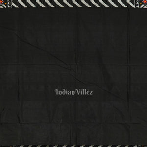 Exclusive Black Pochampally Ikat Handloom Silk Saree