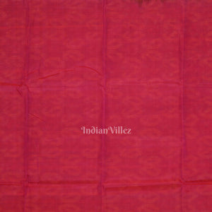 Black Pink Pochampally Ikat Sico (Silk & Cotton) Saree with Zari Border