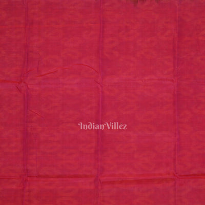 Black Pink Pochampally Ikat Sico (Silk & Cotton) Saree with Zari Border