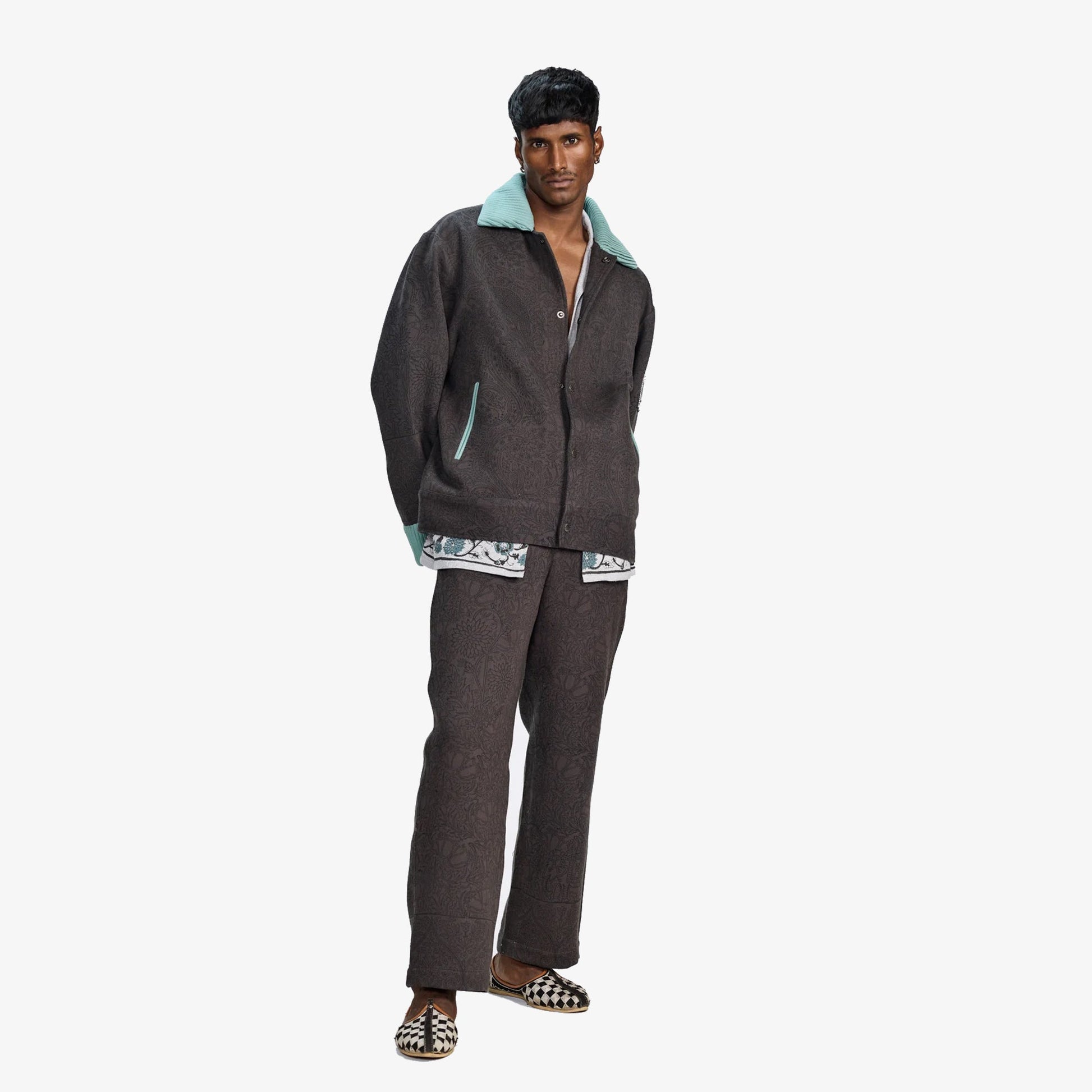 F A R A K | BASICS MONOCHROME JACKET { BROWN