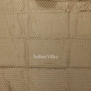 Silver Zari Woven Tissue Banarasi Saree with Floral Handwork