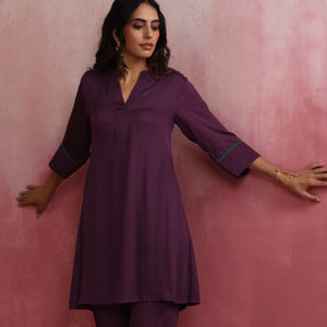 trueBrowns Purple Modal Co-ord Set