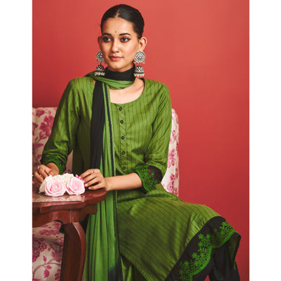 green-striped-printed-pure-cotton-salwar-suit