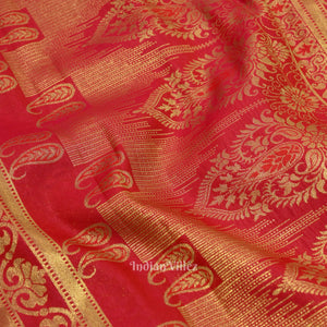 Copper Sulphate Pure Kanjivaram Silk Saree