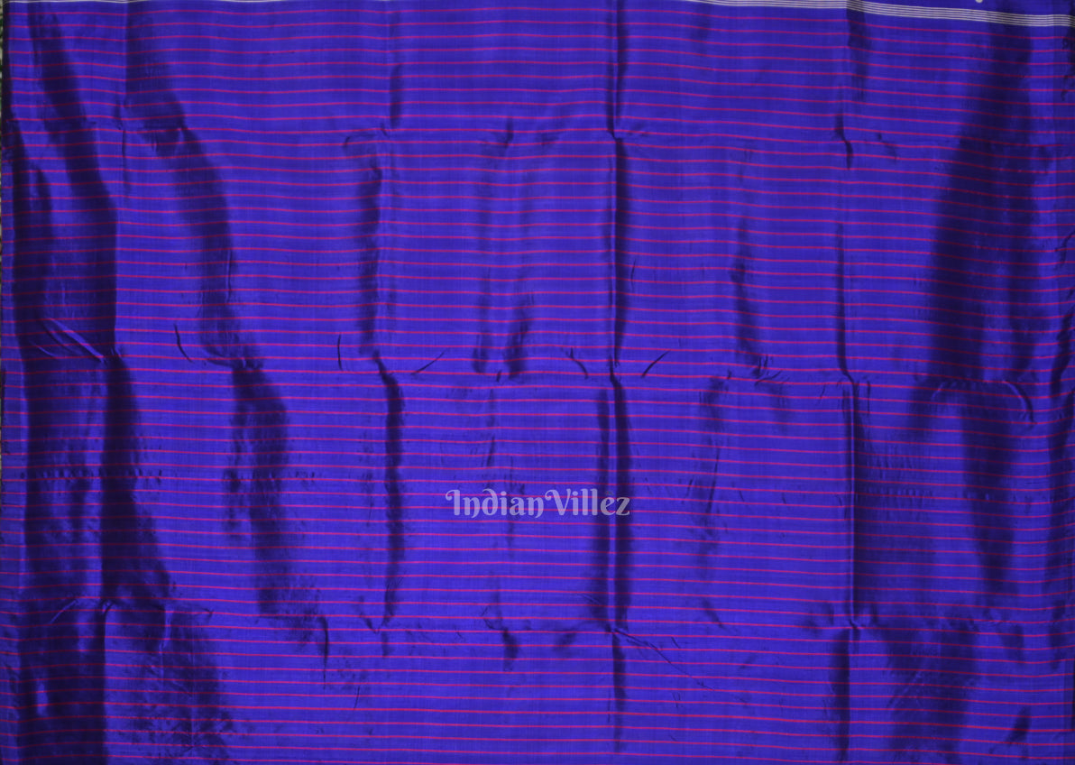 Pink Blue Odia Varnamala Contemporary Designer Silk Saree