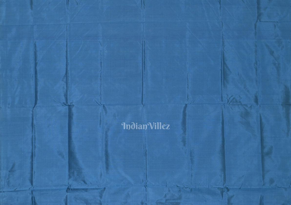 Light Blue Tribal Theme Odisha Handloom Contemporary Silk Saree