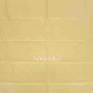 Light Yellow Pure Kanjivaram Soft Silk Saree