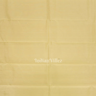 Light Yellow Pure Kanjivaram Soft Silk Saree
