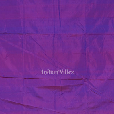 Violet Dual Tone Krishna Rasa Leela Pattachitra Saree