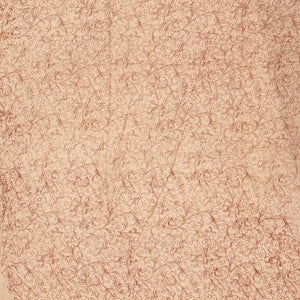 Taupe Cotton Saree With Crimson Kalamkari Print