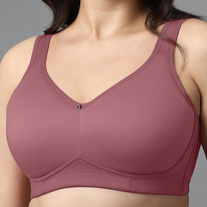 Airy Padded Non-wired Support Bra - Mesa Rose