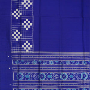 Blue Contemporary Pasapali Sambalpuri Silk Saree