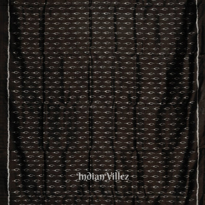 Black Odisha Ikat Contemporary Silk Saree