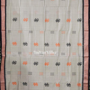 Grey Odisha Handloom Doll Bomkai Cotton Saree